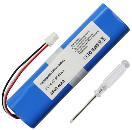 MULS Battery Replacement for Neabot N2, NOMO N1 Plus, Neabot NoMo Q11, Neabot DS0060B, Neabot L8850, Neabot C1048A2, Neabot C433-A3-4S2P, CMICR18650F8M7-4S2P Robot Vacuum Cleaner 14.4V 5600mAh