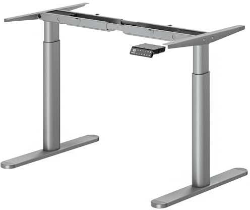 MAIDeSITe EL2 Pro Art Höhenverstellbarer Schreibtisch Gestell, Ovaler Beindesign Elektrisch höhenverstellbares Tischgestell Dualmotor Traglast 180kg mit 4 Memory-Steuerung und Kollisionschutz Funktion