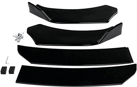 Yurefax 4x Universal Car Front Bumper Splitter Lippe, for VW, Transporter Caravelle T4 T5 T6, for VW, for Golf MK5 MK6 MK7 CC, for Audi, A4 B8 Frontspoilerlippe für Autos