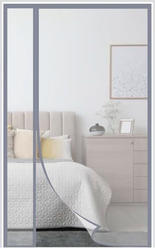 Magnet Wärmeschutzvorhang Tür Transparent 90x200cm,Reversible Linke Oder Rechte Seitenöffnung,Thermo Türvorhang,Isolier Schutz Vorhang,Selbstschließend,Haustierfreundlich,Wasserdicht,Schwarz