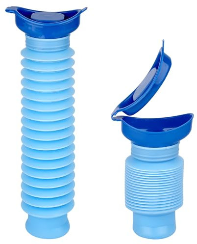 2 Pcs Pee Bottle For Man Ladies, 750ml Shrinkable Urinal Bottle, Portable Urine Bottles Male, Wee Bottle for Men Ladies, Mobile Toilet Camping Traffic Jam Travel, Emergency Urinal for Kids, Adult