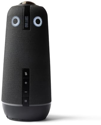 Meeting Owl 4+ 360-Degree, 4K Smart Video Conference Camera, Microphone, and Speaker (Automatic Speaker Focus, Smart Zooming, and Noise Equalizing) (Renewed)
