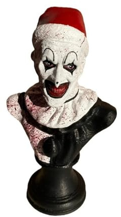 Statua Di Clown Di Halloween Arte La Figura Di Terrifier Film Horror Action Figures Killer Clown Busto Scultura Fantasma Clown Decor Da Collezione For Feste Forniture For La Casa Home Office(2)
