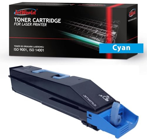 JetWorld Toner Kompatibel Kyocera TK880C Cyan für FS-8500DN 18000 Seiten je Tonerkartusche, Hochwertiger Druck