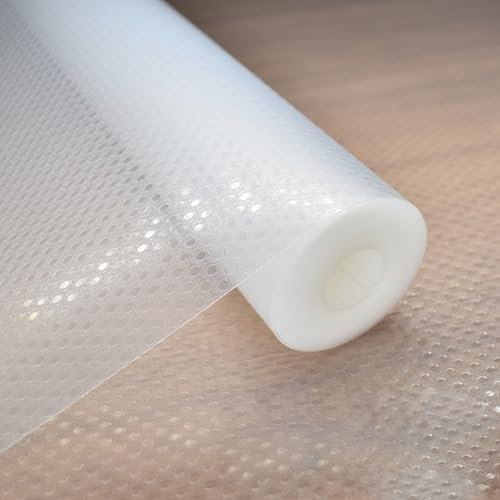 LMSAWK No Adhesiva Protector Cocina, Alfombrilla para Cajones, Protector Armarios Muebles Cocina, para Estanterías, Armarios, Cajones, Frigoríficos, 30 * 300 cm, Color Blanco