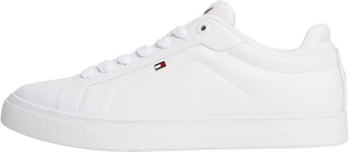 Tommy Hilfiger Sneaker con Suela Cupsole Mujer Icon Court de Piel, Blanco (White), 36