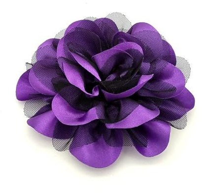 5.5 Pouces Extra Large Broche Fleur Broche Tissu Délicat Camélia Broches Élégantes En Satin De Soie Banquet De Mariage Robe Corsage Costume Cérémonie Accessoires Pour Femmes Bijoux (violet)
