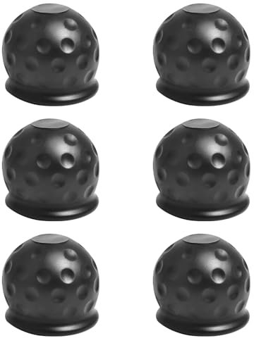 6 Pz Copertura per Gancio di Traino, Ø 50 mm Copertura del Gancio di Traino Sfera del Rimorchio in Gomma, Tappo di Protezione per Automobili Camion Veicoli Commerciali Camper