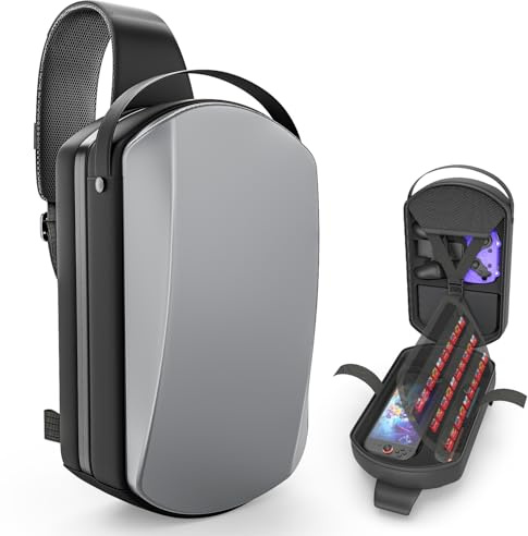 Large Carrying Case Compatible with Nintendo Switch 2 (2025), Sling Bag Stylish Crossbody Bag with EVA Hard Shell, Thickened Lining Edge Full Protection Travel Case Compatible with Switch 2 (Grey)