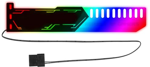 Karlak Iluminación RGB Colorida, Soporte para Tarjeta Gráfica RGB con Efecto de Luz RGB, Material Acrílico, Amplia Compatibilidad para Tarjeta Gráfica del 99%, Diseño Portátil,