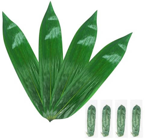Lot de 120 feuilles de bananes fraîches sous vide pour la cuisine, feuilles de bambou pour Zongzi, feuilles de bambou, sushis, décoration de fête (lot de 4, 30 pièces)
