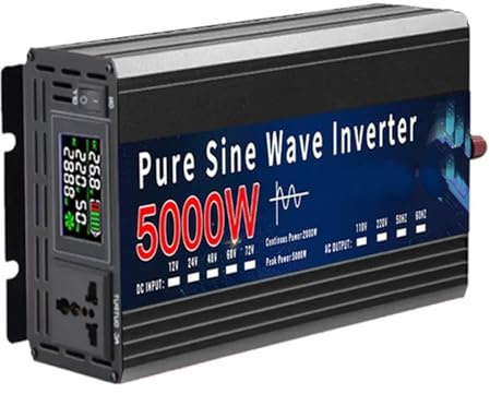 Onda Sinusoidale Convertitore Corrente 12V 220V 24V 110V 5000W 2000W 3000W 4000W DC-AC Convertitore Tensione Alimentazione Portatile Car Solar Inverter Onda Sinusoidale(12V,220V 60HZ,5000W)