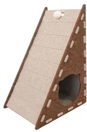 Alfombrilla Rascadora Gatos Cama Triangular Fieltro Antidesgaste para | Tablero Rascador Vertical Integrado Descanso Ejercicio Reposo Interior Pared Exterior Apartamento Salón
