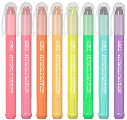 feela Bibel Textmarker Set, Bibel Marker Stifte in 8 Farben, ungiftige und hochwertige Gel Highlighter Pen, Bibelmarker zum Markieren, Hervorheben von Bible, Tagebuch, Notizbuch in Schule, Büro