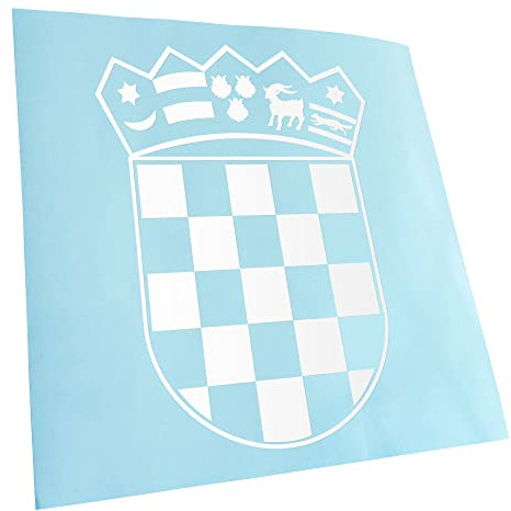 Kiwistar - Autoaufkleber - Flagge Kroatien Wappen Heckscheibe Auto Aufkleber wetterfest für Kfz LKW Mofa Truck - Sticker außen selbstklebend Tuning Zubehör für Fenster Fahrzeug Scheibe