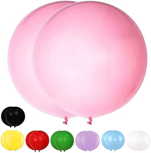 DIWULI XXL Rosa Luftballons - 2 Stück Riesen-Ballons
