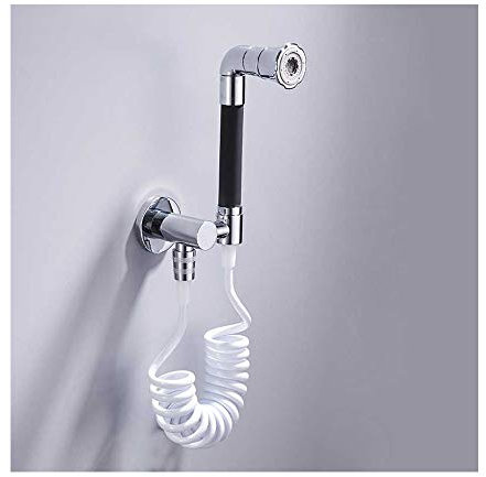 GLYYR Bidet Handbrause mit Kaltes Wasser Bidet Armaturen Wandhalterung Messing Bad Bidet WC-Sprühpistole für Persönliche Hygiene, Bodenreinigung,Schwarz