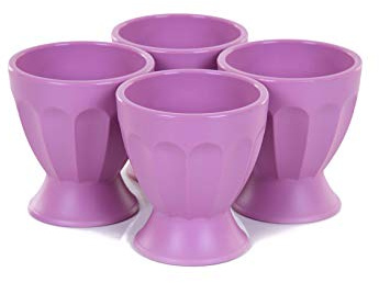 Mintra Home Unbreakable Cups and Tumblers 4pk (Bold Collection) (Lavender, Cup 65ml (2oz)) - egg cup for hard boiled eggs, soft boiled eggs, egg stand holder, shot glass