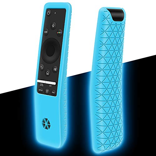 Funda de Protectora Compatible con Mando Samsung BN59-01312A BN59-01259B BN59-01274A Antideslizante Funda de Silicona para Mando TV Samsung (Glow Blue)