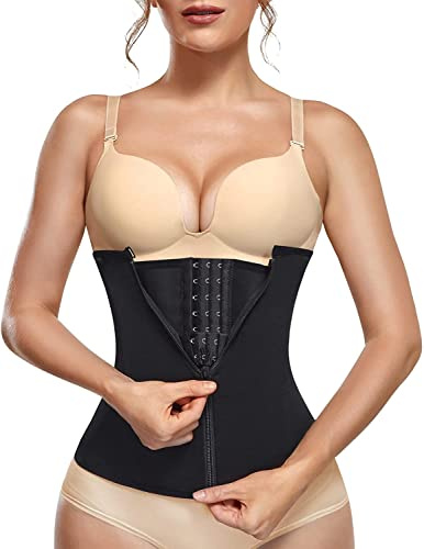 KUMAYES Gaine Amincissante Ventre Plat Femme Corset Minceur Serre Taille Body Sculptant Femme Gainant Ceinture Amincissante (Noir, XL)