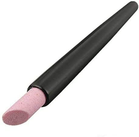 Uteruik Bâton de pierre à cuticules en quartz pour gommage - Stylo à cuticules - Cuillère - Repousse-ongles - Outils de manucure - 1 pièce