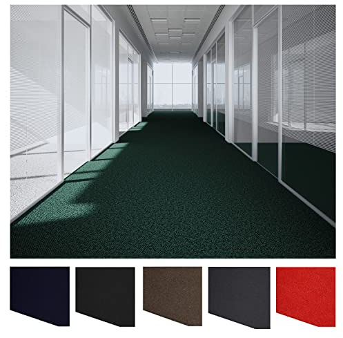 HMM Nadelvlies Teppichboden Meterware - Teppich Läufer grün Bodenbelag Nadelfilz, Auslegware 2m breit, Filzteppich dünn zum Zuschneiden Messeteppich & Event Schwer Entflammbarer Fußbodenbelag