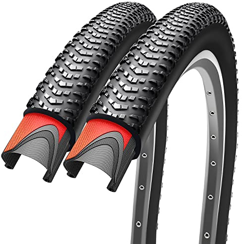 27.5x2.10 inch Bike Tires Pair Mountain Bike Tires 60 TPI Foldable Kevlar High Grade Made Bicycle Tires (27.5x2.10) Pack of 2