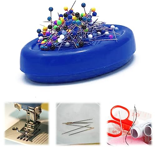 Magnetic Sewing Needle Cushion, Magnetic Pin Cushion, Magnetische Nähen Nadelkissen, Magnetische Aufbewahrungsbox Nadelkissen, Magnetnadelkissen, Magnet Nadelkissen, Nähzubehör, Blau