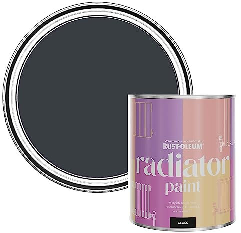 Rust-Oleum Grey Heat Resistant Radiator Paint in Gloss Finish - Anthracite (RAL 7016) 750ml