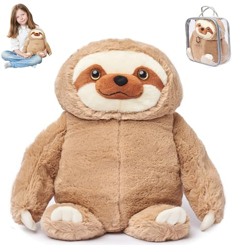 ODOXIA Faultier als Weighted Stuffed Animal 1.4 kg | Das Gewichtskuscheltier für Kinder und Erwachsene zur Therapie | Anxiety Kuscheltier | Maschinenwaschbares Therapeutisches Kuscheltier mit Gewicht