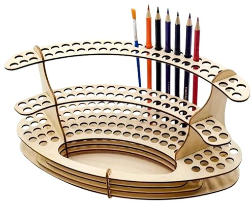 vattenskydd Soporte pinceles o lápices Organizador de madera Escritorio Manualidades - 105 unidades - madera - fácil de montar