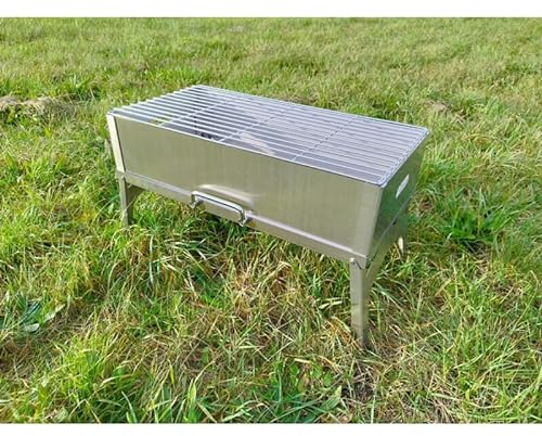 Mangal Picknick Edelstahl 2mm Schaschlikgrill klappbar mit Grillrost
