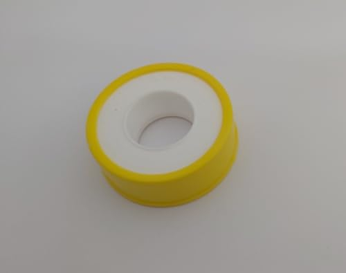 VOXTRADE Teflonband zum Abdichten von Kunststoffgewinde, Innengewinde, Außengewinde (gelb weiß)