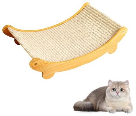 Kratzbrett Katzen, Sisal Kratzpappe für Katzen, Kratzbretter Katze, Lounge Katzensofa, Kratzbett für Katzen, Wiederverwendbares Kratzmatte Katze, Katzen Kratzmöbel (Kratzbett Klein)