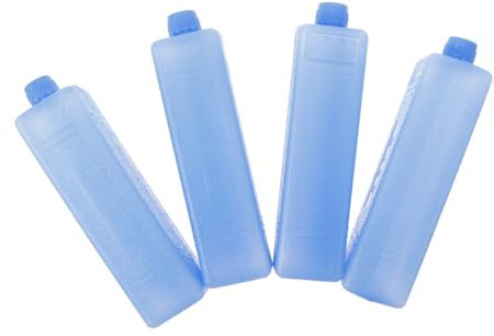 Warmhm 4pcs Reusable Ice Blocks for Cooler, Blue Pe Material Freezer Packs that Keep Items Cold and Are Easy to Store, for Coolers and Lunch Boxes in Outdoor Activities