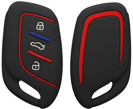 kwmobile Schlüsselhülle für MG 3-Tasten ZS MG4 MG5 MG6 Hülle - Autoschlüssel Schlüssel Hülle aus Silikon - Schlüsselschutz Gehäuse in Schwarz matt