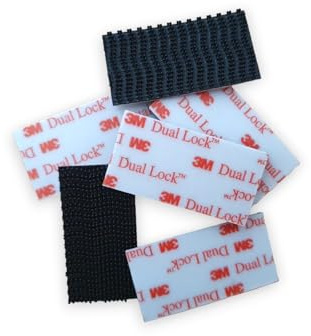 50 x 25mm (12 Stück) | 3M Dual Lock SJ 3550 Pads – Weiß – Extra Starker Pilzkopfverschluss – Selbstklebend – Wiederlösbare Befestigung