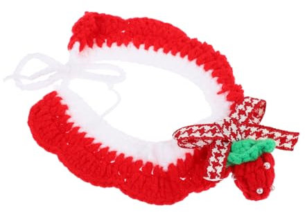 Kisangel Pet Collar Cat Collar Bells Reflective Knitted for Cats Dogs Pet Necklace