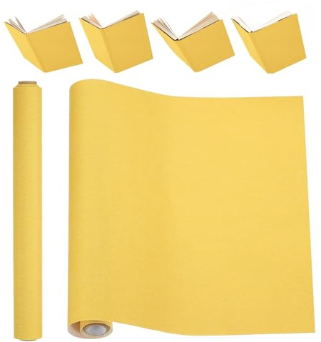 PATIKIL Buchbindetuch, 51 x 11 Zoll Buchtuch für die Reparatur von Bindungen Stoffoberfläche Papierunterlage Buchbindematerialien, Gelb