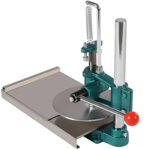 Pizza Dough Roller Manual Press Machine - Electric Stainless Steel Pastry Maker for Pizza Dough and Pastry, for Home and Pizzerias, Easy to Use and Clean