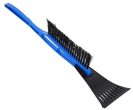 Vaguelly Pala de Nieve del Coche raspador de Nieve removedor de Nieve del Coche Cepillo para Nieve Guantes quitanieves para Coches Coche de Nieve el plastico Blue