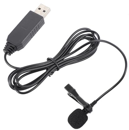 Yardenfun Microfono Lavalier USB Omnidirezionale Professionale con Audio per Streaming e Vlog Suono con Connettore Resistente