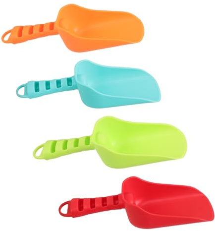 CVUTOVO 4 Stück Strandspielzeug aus PVC mit Kompaktem Design und Tragbarer Sandschaufel für Kinder für Sommer und Strandpartys