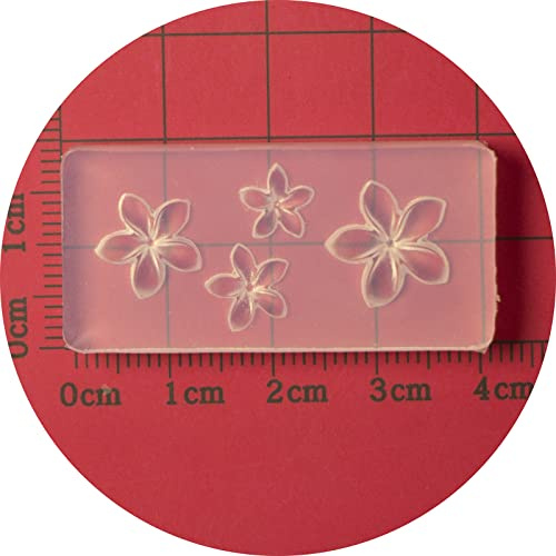 Molde de silicona con diseño de flores de cinco pétalos, adecuado para suministros de decoración de arte, herramienta de resina, silicona