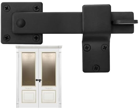 Chiavistello per cancello con foro per lucchetto, serratura per fienile resistente per porte scorrevoli e altalene, cancello esterno, capannone, garage