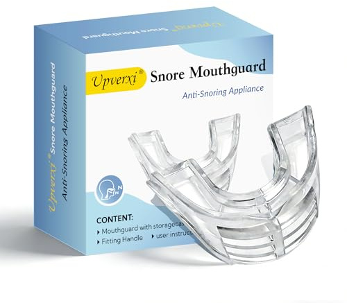 Upverxi Snore Mouthguard: Anti-Snoring Mouthpiece Sleeping Aid, Comfortable & Reusable Anti Snoring Device for Adults Men & Women-U06