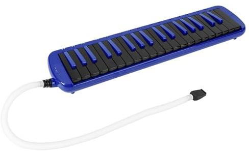 Xiuganpo Melodica Blasmusikinstrument mit 37 Tasten – Kompakt und Tragbar – für Anfänger (BLUE)