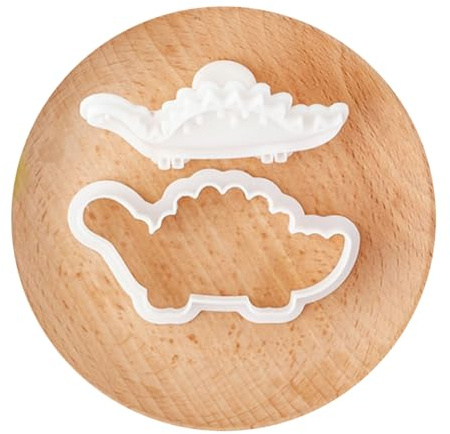 Moldes para cortar galletas de dinosaurio de dibujos animados, moldes para fondant, herramienta de decoración de galletas, apto para lavavajillas, dinosaurio de dibujos animados para hornear en la
