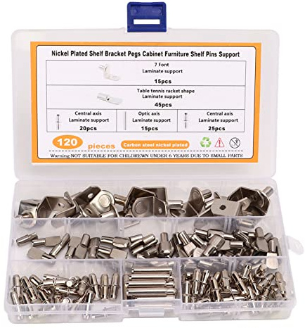 Regalstützstift-Set, rost- und korrosionsbeständig, Regalstifte für die Schrankaufbewahrung
