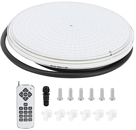 LIYJTK Luci colorate per piscina Lampada subacquea sostitutiva Lampada IP68 per piscina Hotel Acquario con telecomando a 18 tasti